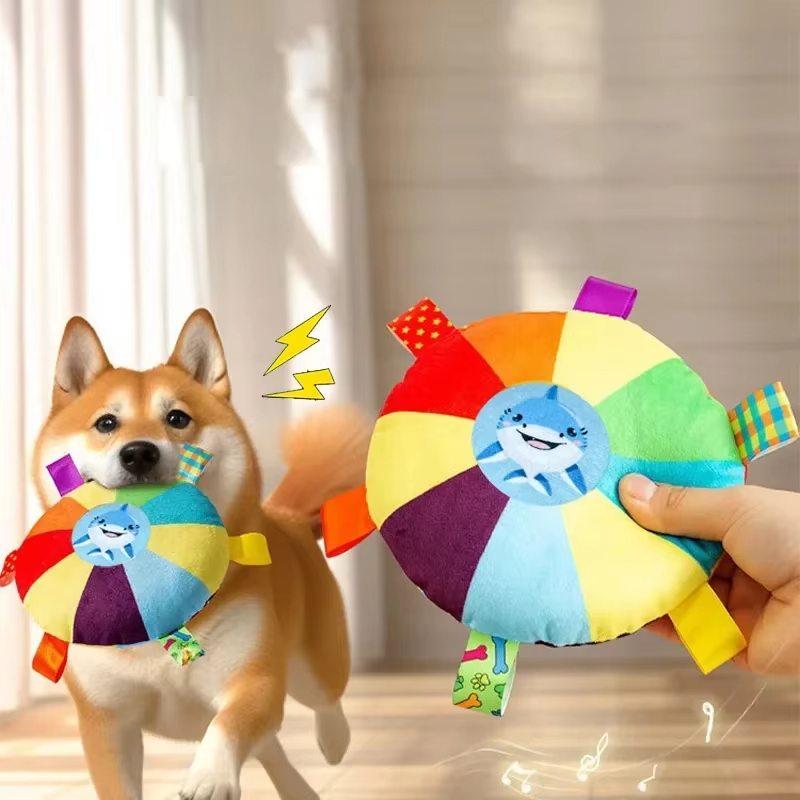 Flying Disc Dog Training Toy - Плюшевая игрушка для собак. Интерактивный летающий