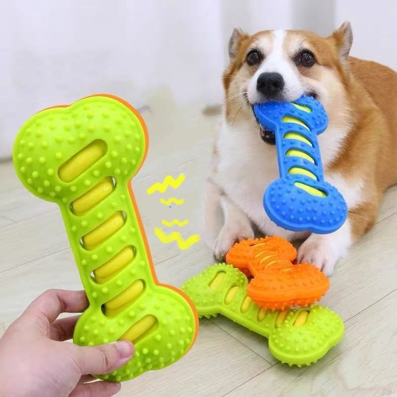 Резиновая игрушка-кость для со – обзор и цена Teeth Cleaning Dog Chew Bone